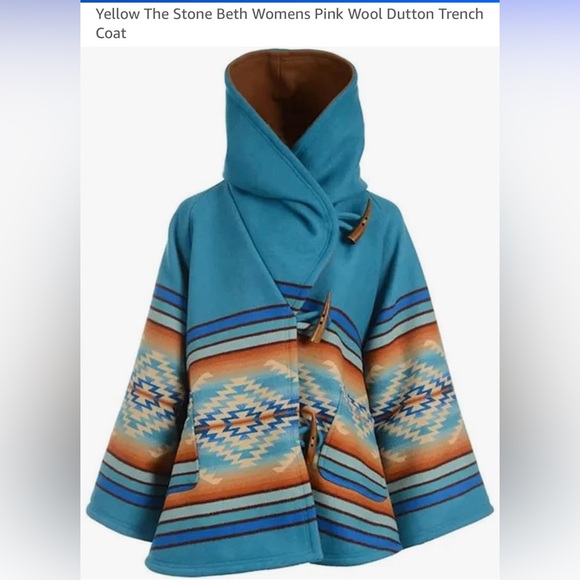 Leatherobe Jackets & Blazers - Leatherobe Blue Coat Aztec Coat. Size small.